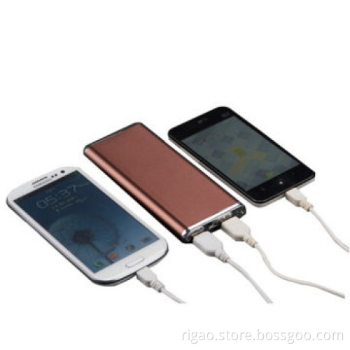 4,600mAh aluminum housing LED light thin power bank